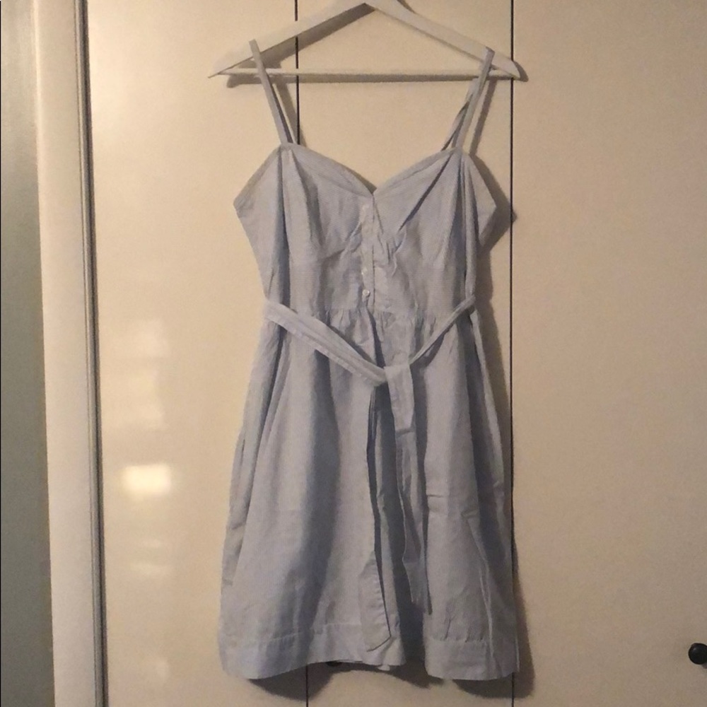 Blue/white Pinstripe Dress